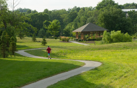 walking trail at meridian at eagleview apartments in exton, pa